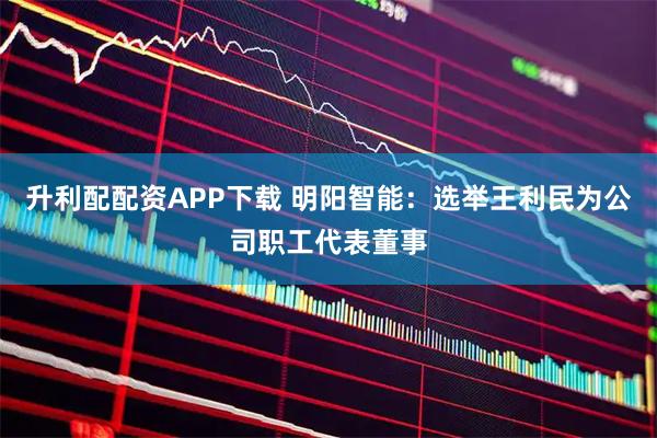 升利配配资APP下载 明阳智能：选举王利民为公司职工代表董事